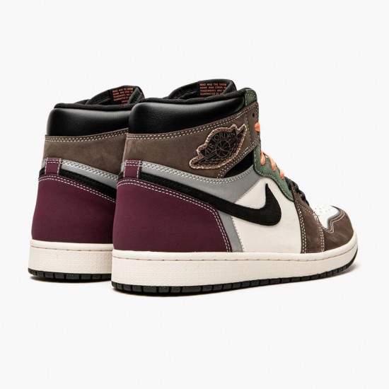 Nike Jordans 1 High OG Hand Crafted Black/Archaeo Brown-Dark Chocolate Pánské Boty