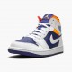 Nike Jordans 1 Mid Royal Blue Laser Orange White/Deep Royal Blue/Track Red/Laser Orange Boty