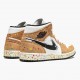 Nike Jordans 1 Mid SE Brushstroke Sail/Black/Cider/Chile Red Boty