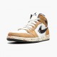 Nike Jordans 1 Mid SE Brushstroke Sail/Black/Cider/Chile Red Boty