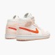 Nike Jordans 1 Mid SE Corduroy Sail Sail/Orange Quartz/White/Orange Boty