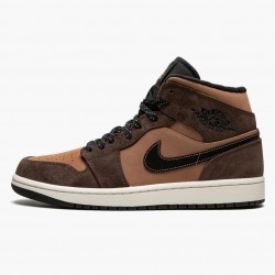 Nike Jordans 1 Mid SE Dark Chocolate Dark Chocolate/Archaeo Brown/Black/Crimson Bliss Boty