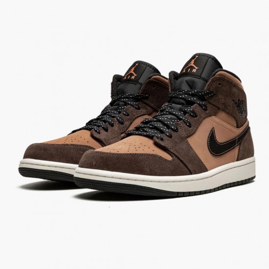 Nike Jordans 1 Mid SE Dark Chocolate Dark Chocolate/Archaeo Brown/Black/Crimson Bliss Boty