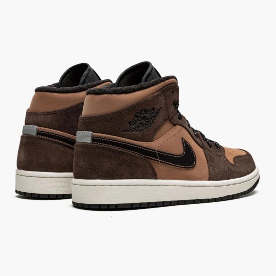 Nike Jordans 1 Mid SE Dark Chocolate Dark Chocolate/Archaeo Brown/Black/Crimson Bliss Boty