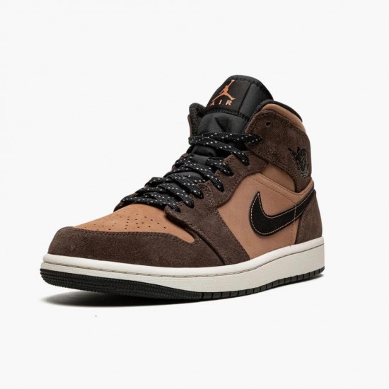 Nike Jordans 1 Mid SE Dark Chocolate Dark Chocolate/Archaeo Brown/Black/Crimson Bliss Boty