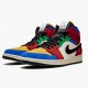 Nike Jordans 1 Mid SE Fearless Blue the Great Muslin/Varsity Red-Royal-Taxi-Black Boty