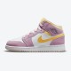 Nike Jordans 1 Mid SE GS Arctic Pink Light Arctic Pink/University Gold/White Dámskés Boty