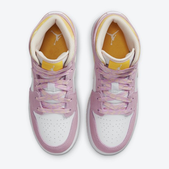 Nike Jordans 1 Mid SE GS Arctic Pink Light Arctic Pink/University Gold/White Dámskés Boty