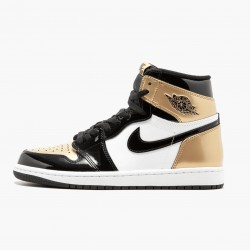 Nike Jordans 1 Retro Gold Toe Black/Metallic Gold/Summit Whi Boty