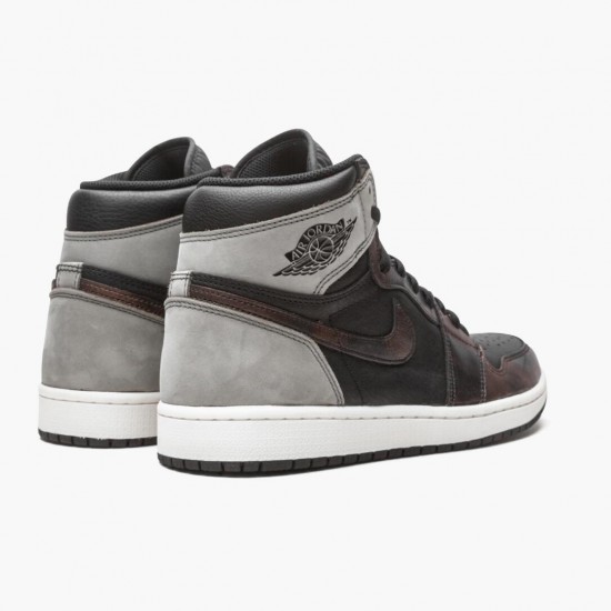 Nike Jordans 1 Retro High Light Army Rust Shadow Patina Black/Grey Rust Boty