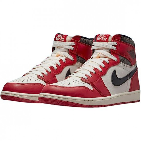 Nike Jordans 1 Retro High OG Chicago Lost and Found Varsity Red/Black-Sail-Muslin Pánské Boty