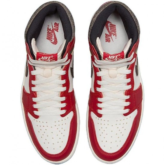 Nike Jordans 1 Retro High OG Chicago Lost and Found Varsity Red/Black-Sail-Muslin Pánské Boty