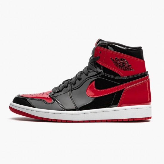 Nike Jordans 1 Retro High OG Patent Bred Red Black/White/Varsity Red Pánské Boty