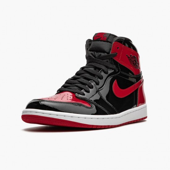 Nike Jordans 1 Retro High OG Patent Bred Red Black/White/Varsity Red Pánské Boty