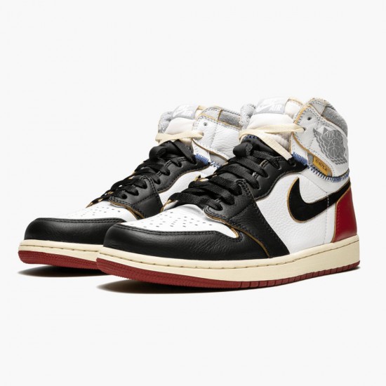 Nike Jordans 1 Retro High Union Los Angeles Black Toe White/Black/Varsity Red/Black Pánské Boty