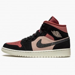 Nike Jordans 1 Mid Canyon Rust Particle Beige/Black Dámskés Boty