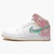 Nike Jordans 1 Mid SE GS Ice Cream White/Arctic Punch/Pale Vanilla/Green Glow Dámskés Boty