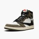 Nike Jordans 1 High OG TS SP Travis Scott Sail/Dark Mocha/University Red Boty