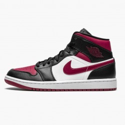 Nike Jordans 1 Mid Bred Toe Black/Gym Red/White Pánské Boty