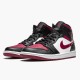 Nike Jordans 1 Mid Bred Toe Black/Gym Red/White Pánské Boty