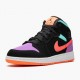 Nike Jordans 1 Mid Candy Black/Total Orange Boty