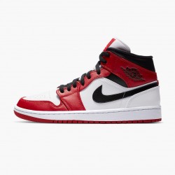 Nike Jordans 1 Mid Chicago 2020 White/Gym Red/Black Boty