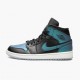 Nike Jordans 1 Mid Iridescent Black Black/Pale Ivory/Multi Color Boty