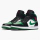 Nike Jordans 1 Mid Pine Green Black/Gym Red/White/Pine Green Pánské Boty