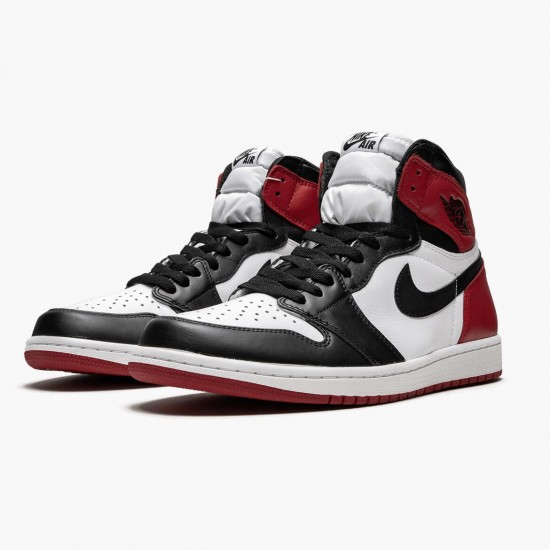 Nike Jordans 1 Retro High OG Black Toe White/Black/Varsity Red Pánské Boty