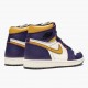 Nike Jordans 1 Retro High OG Defiant SB LA to Chicago Purple/Sail University Gold Bl Boty