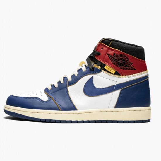 Nike Jordans 1 Retro High Union Los Angeles Storm Blue White/Stormblue Varsity Red Pánské Boty