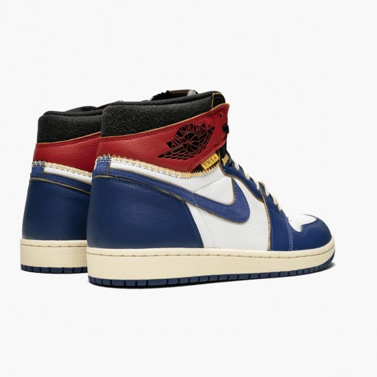 Nike Jordans 1 Retro High Union Los Angeles Storm Blue White/Stormblue Varsity Red Pánské Boty