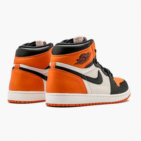 Nike Jordans 1 Retro Shattered Backboard Black/Starfish Sail Pánské Boty