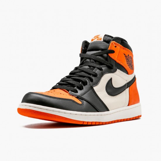 Nike Jordans 1 Retro Shattered Backboard Black/Starfish Sail Pánské Boty