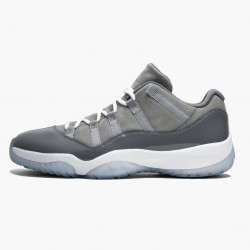 Nike Jordans 11 Low Cool Grey Medium Grey/White Gunsmoke/Black Pánské Boty