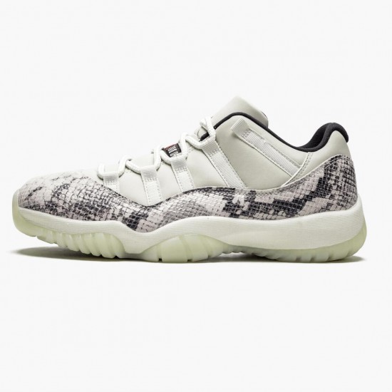 Nike Jordans 11 Retro Low Snake Light Bone Light Bone/Smoke Grey/White Bl Black Boty