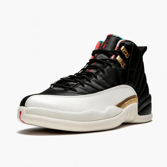 Nike Jordans 12 Retro 2019 CNY Chinese New Year Black/Sail-Metallic Gold-True Red Pánské Boty