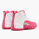 Nike Jordans 12 Retro Dynamic Pink White/Vivid Pink/Mtllc Silver Dámskés Boty