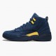 Nike Jordans 12 Retro Michigan College Navy/Amarillo Pánské Boty