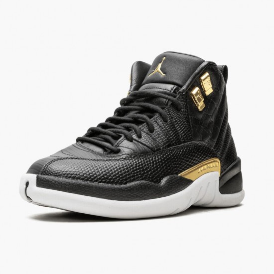 Nike Jordans 12 Retro Reptile Black/Metallic Gold/White Boty