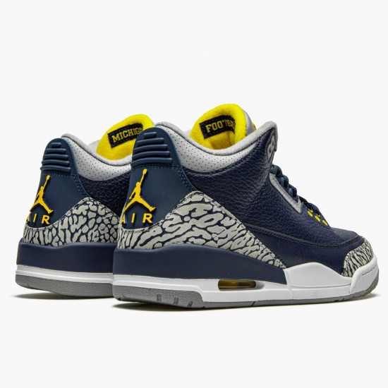 Nike Jordans 3 Retro Michigan Black/University Gold CePánskét G Pánské Boty