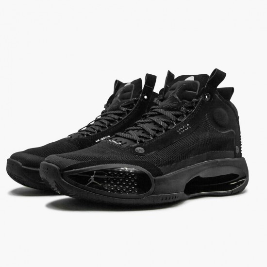 Nike Jordans 34 PE Black Cat Black/Black Dark/Smoke Grey Pánské Boty