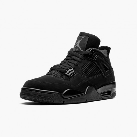 Nike Jordans 4 Retro Black Cat Black/Black Light Graphite Boty