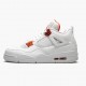 Nike Jordans 4 Retro Metallic Orange White/Team Orange Metallic Sil Boty