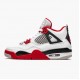 Nike Jordans 4 Retro OG GS Fire Red 2020 White/Fire Red/Black Tech Grey Pánské Boty