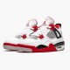 Nike Jordans 4 Retro OG GS Fire Red 2020 White/Fire Red/Black Tech Grey Pánské Boty