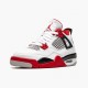 Nike Jordans 4 Retro OG GS Fire Red 2020 White/Fire Red/Black Tech Grey Pánské Boty