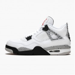 Nike Jordans 4 Retro OG White CePánskét White/Fire Red-Tech Grey-Black Pánské Boty