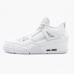 Nike Jordans 4 Retro Pure Money White/Metallic Silver Boty