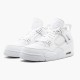 Nike Jordans 4 Retro Pure Money White/Metallic Silver Boty